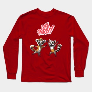 lets party with dancing lemur Long Sleeve T-Shirt